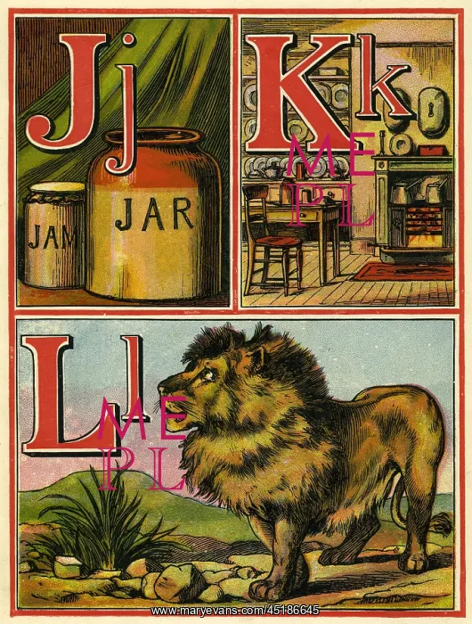 : Anon. Warne alphabet 1875. JKL : Anon. Warne alphabet 1875. JKL