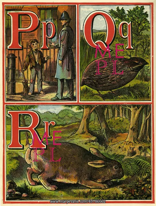 : Anon. Warne alphabet 1875. PQR : Anon. Warne alphabet 1875. PQR