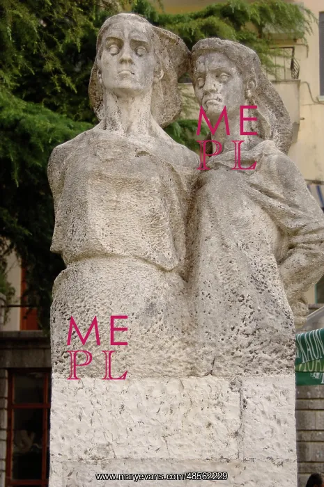 : Anonymous. Hanged Woman. Statue. Gjirokaster. Albania : Anonymous. Hanged Woman. Statue. Gjirokaster. Albania