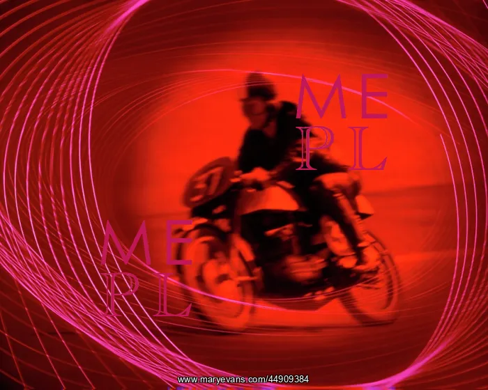 : Anonymous Man Riding Motorcycle Red Gel Special Effect Mo : Anonymous Man Riding Motorcycle Red Gel Special Effect Mo