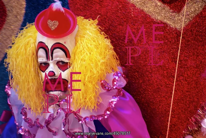 : Anonymous Man Sad Face Clown looking at Camera : Anonymous Man Sad Face Clown looking at Camera