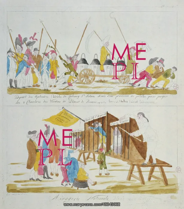 : Anonymous. National Menagerie. Engraving. Paris : Anonymous. National Menagerie. Engraving. Paris