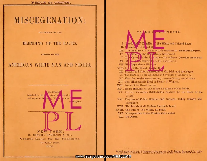 : Anonymous racist pamphlet which fraudulently : Anonymous racist pamphlet which fraudulently