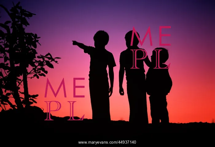 : Three Anonymous Silhouetted Boys Standing Together : Three Anonymous Silhouetted Boys Standing Together