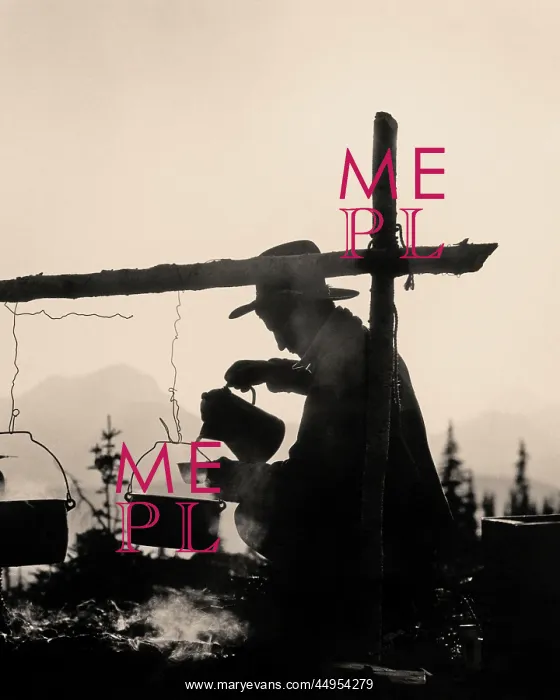 : Anonymous Silhouetted Man Cowboy Kneeling by Side : Anonymous Silhouetted Man Cowboy Kneeling by Side