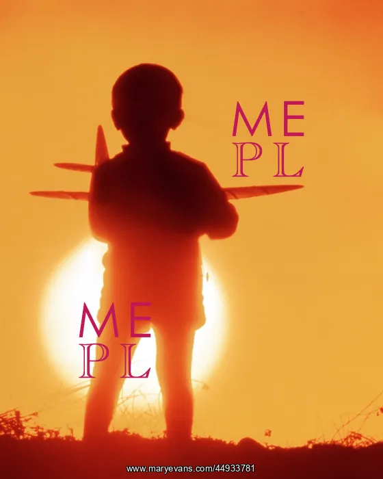 : Anonymous Silhouetted Small Boy Holding Model Airplane : Anonymous Silhouetted Small Boy Holding Model Airplane