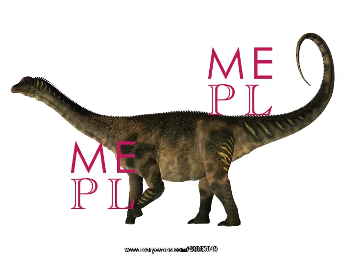 : Antarctosaurus dinosaur, side profile : Antarctosaurus dinosaur, side profile