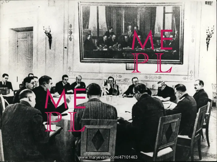 : Anthony Eden at Tripartite Conference in Moscow : Anthony Eden at Tripartite Conference in Moscow