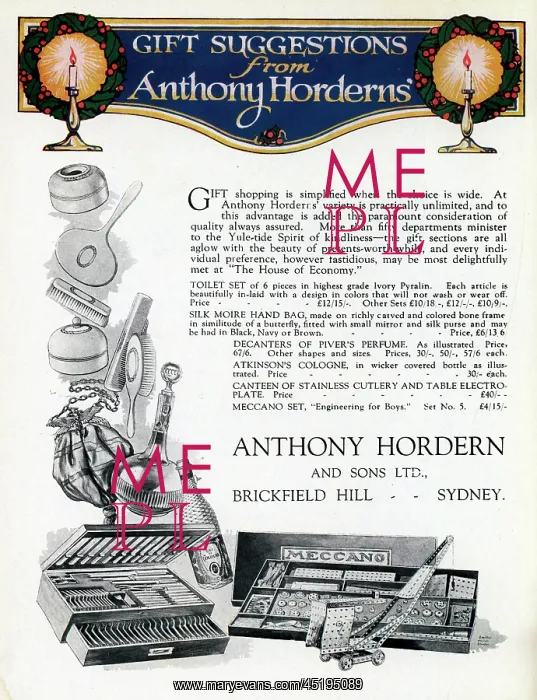 : Anthony Hordern & Sons Advertisement : Anthony Hordern & Sons Advertisement