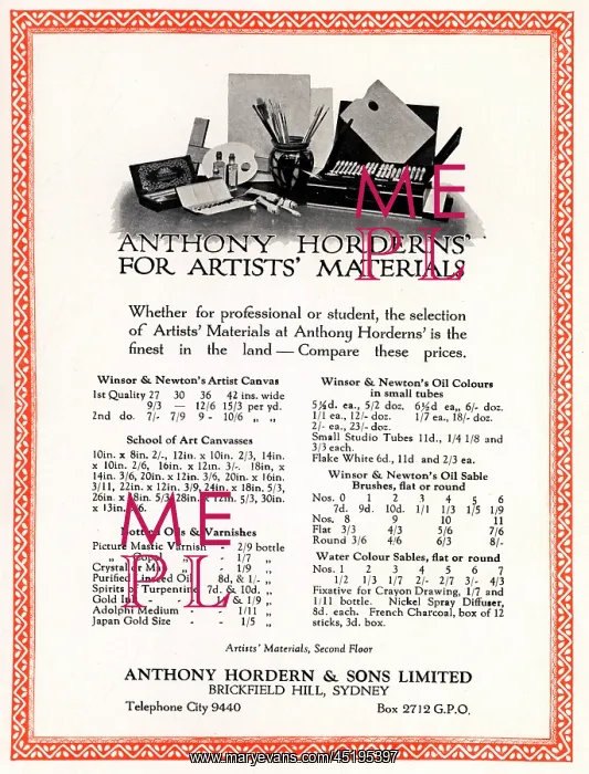 : Anthony Hordern & Sons Advertisement : Anthony Hordern & Sons Advertisement