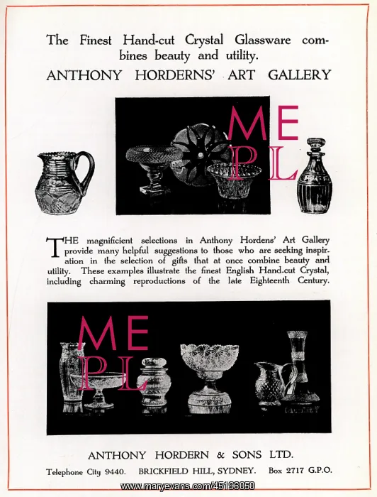 : Anthony Hordern & Sons Advertisement : Anthony Hordern & Sons Advertisement
