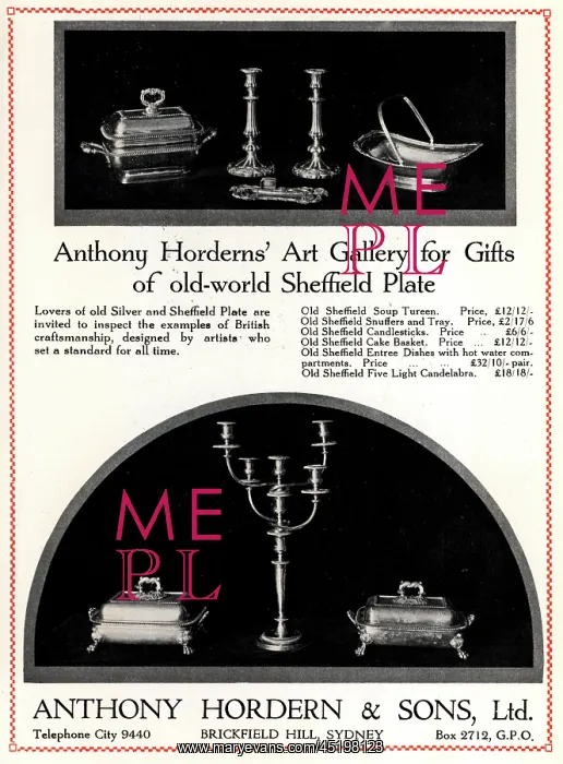 : Anthony Hordern & Sons Advertisement : Anthony Hordern & Sons Advertisement