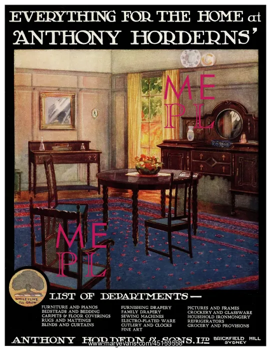 : Anthony Horderns & Sons Advertisement : Anthony Horderns & Sons Advertisement