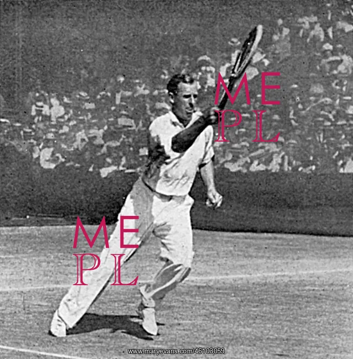 : Anthony Wilding in action at Wimbledon, 1914 : Anthony Wilding in action at Wimbledon, 1914