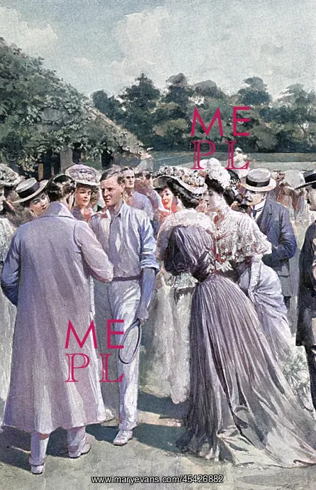 : Anthony Wilding being congratulated at Wimbledon, 1905 : Anthony Wilding being congratulated at Wimbledon, 1905