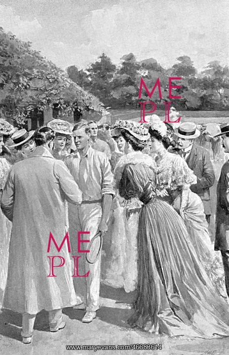 : Anthony Wilding being congratulated at Wimbledon, 1905 : Anthony Wilding being congratulated at Wimbledon, 1905
