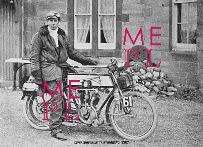 : Anthony Wilding on a motorcycle tour of the UK : Anthony Wilding on a motorcycle tour of the UK