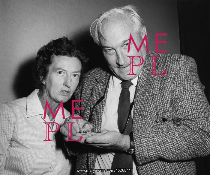 : Anthropologists Mary Douglas Leakey and her husband : Anthropologists Mary Douglas Leakey and her husband