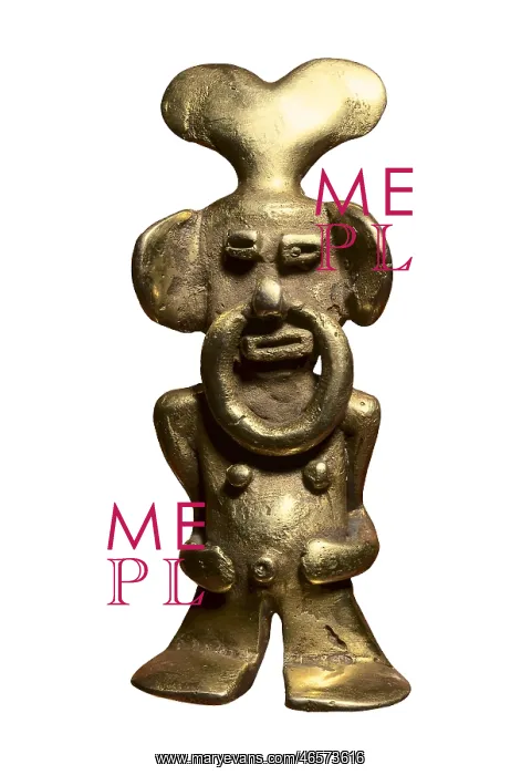 : Anthropomorphic gold figure decorated with a nose : Anthropomorphic gold figure decorated with a nose