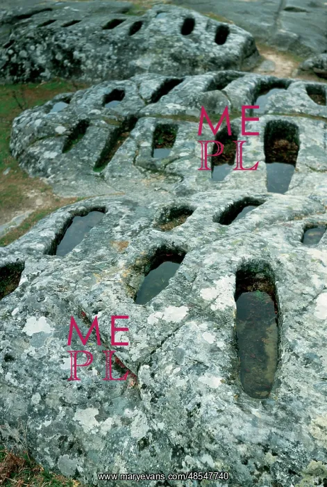 : Anthropomorphic tombs. Necropolis of Revenga. Quintanar de l : Anthropomorphic tombs. Necropolis of Revenga. Quintanar de l