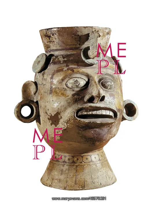 : Anthropomorphic vase. ca. 800. Mixtec art. Terra-cotta : Anthropomorphic vase. ca. 800. Mixtec art. Terra-cotta