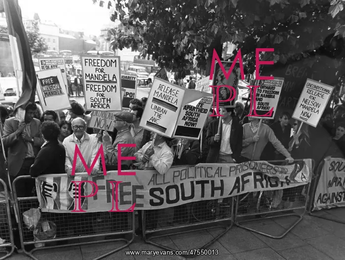 : Anti-apartheid demonstrators : Anti-apartheid demonstrators