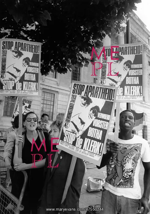 : Anti-apartheid demonstrators : Anti-apartheid demonstrators