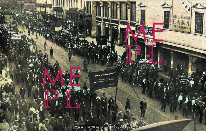  : Anti-capitalist parade in a Russian street