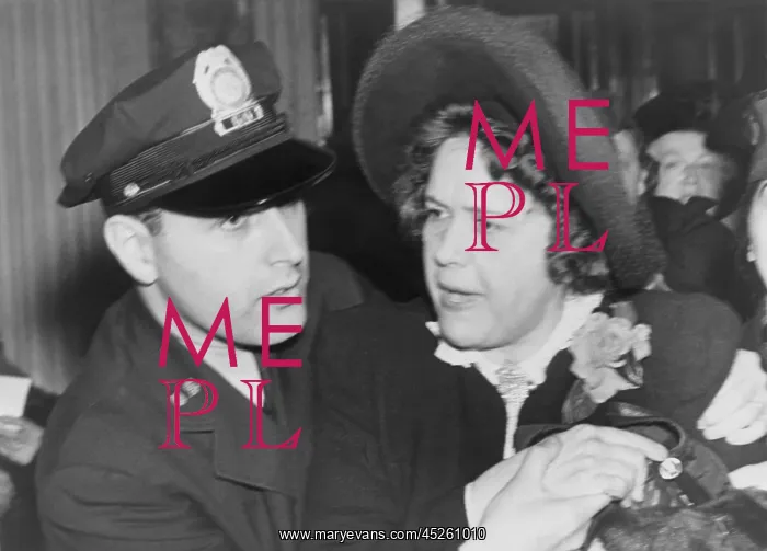 : Anti-Communist Elizabeth Dilling escorted from : Anti-Communist Elizabeth Dilling escorted from