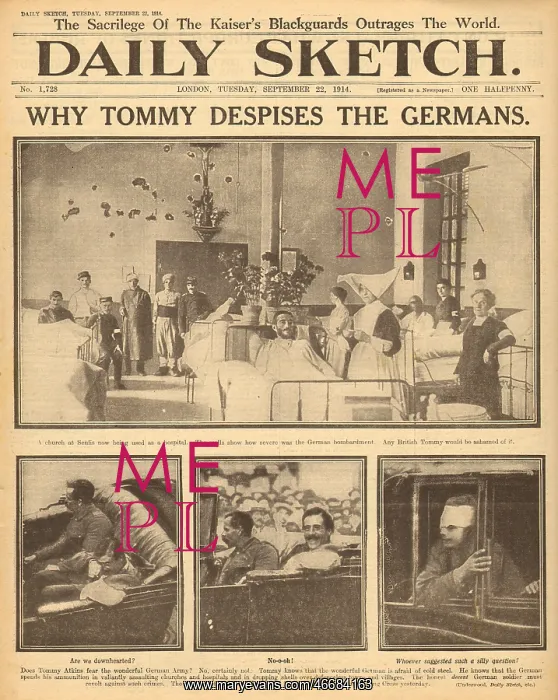 : Anti-German headline, WW1 : Anti-German headline, WW1