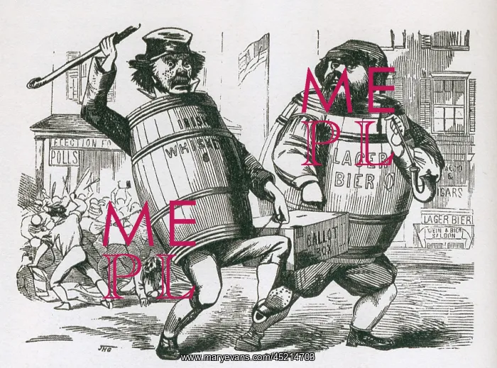 : Anti-Immigrant cartoon showing two men with ? : Anti-Immigrant cartoon showing two men with ?