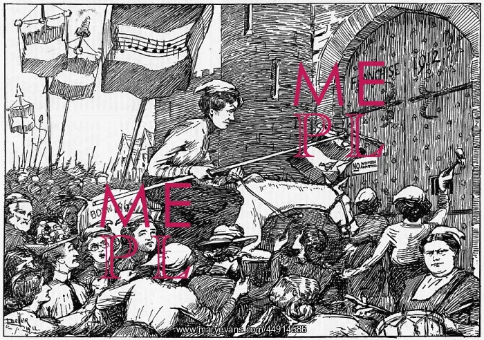 : Anti-Suffrage Cartoon 1912 Demonstration : Anti-Suffrage Cartoon 1912 Demonstration