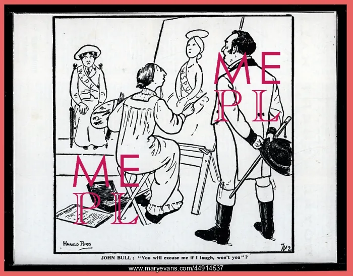 : Anti-Suffrage Cartoon Portrait : Anti-Suffrage Cartoon Portrait