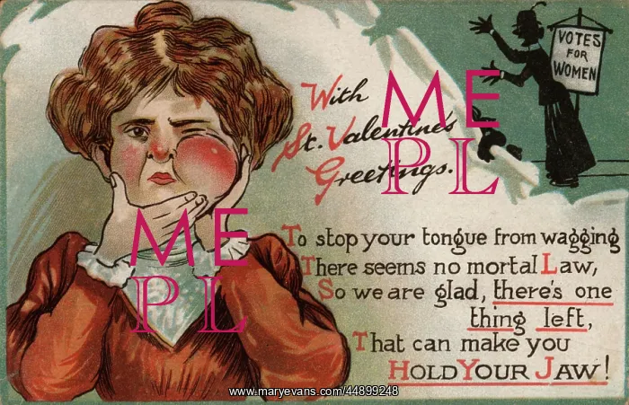 : Anti-Suffragette Valentine : Anti-Suffragette Valentine