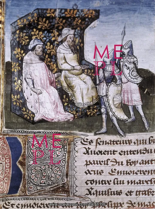 : Antiochus III and a counselor receiving reports : Antiochus III and a counselor receiving reports