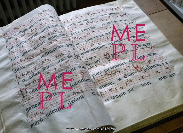 : Antiphonary, Library, Santa Croce, Florence, Tuscany, Italy : Antiphonary, Library, Santa Croce, Florence, Tuscany, Italy