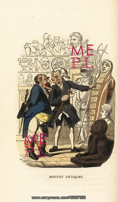: An antiquarian with his cabinet of curiosities : An antiquarian with his cabinet of curiosities