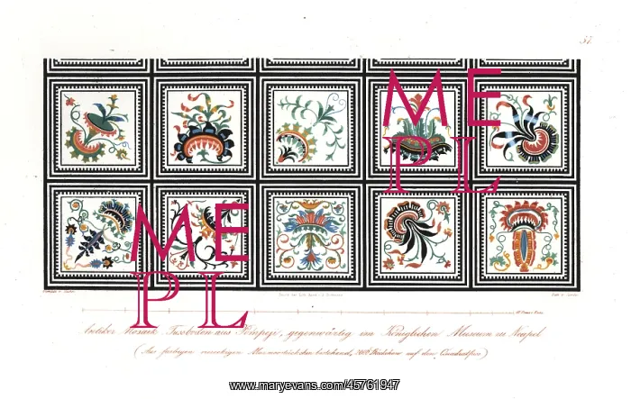 : Antique mosaic flooring from Pompeii, in the : Antique mosaic flooring from Pompeii, in the
