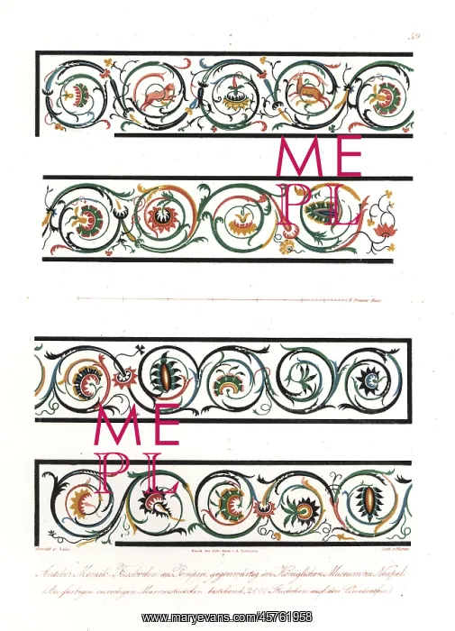 : Antique mosaic flooring from Pompeii, in the : Antique mosaic flooring from Pompeii, in the