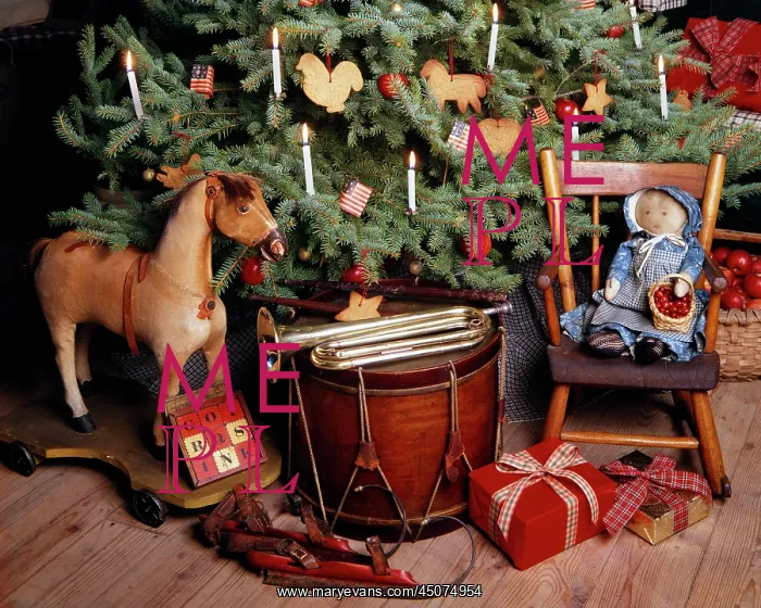 : Antique Toys Musical Instruments Under a Blue : Antique Toys Musical Instruments Under a Blue