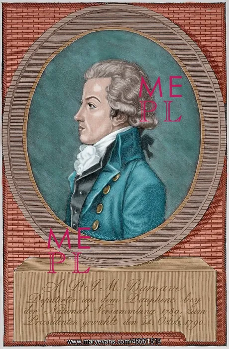 : Antoine Barnave (1761-1793). Engraving. Colored : Antoine Barnave (1761-1793). Engraving. Colored