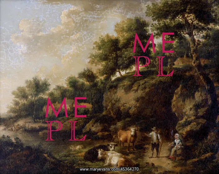 : Antoniessen - Landscape with Cowherd : Antoniessen - Landscape with Cowherd