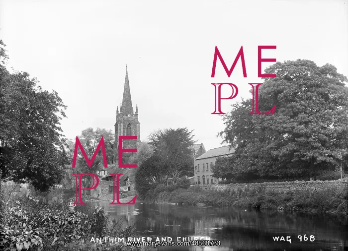 : Antrim River and Church : Antrim River and Church