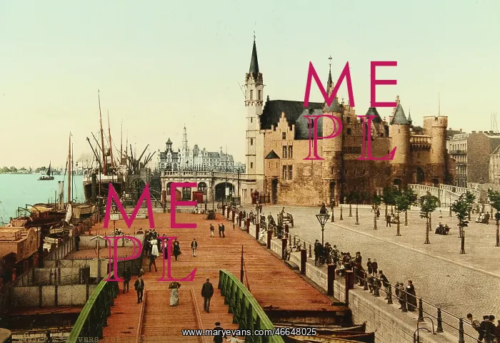 : Antwerp (Anvers). View over the ancient castle (Het? : Antwerp (Anvers). View over the ancient castle (Het?