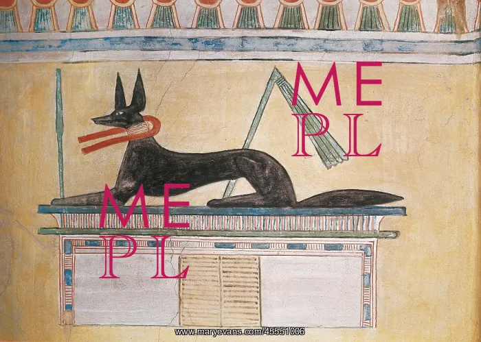 : Anubis. Egyptian painting : Anubis. Egyptian painting