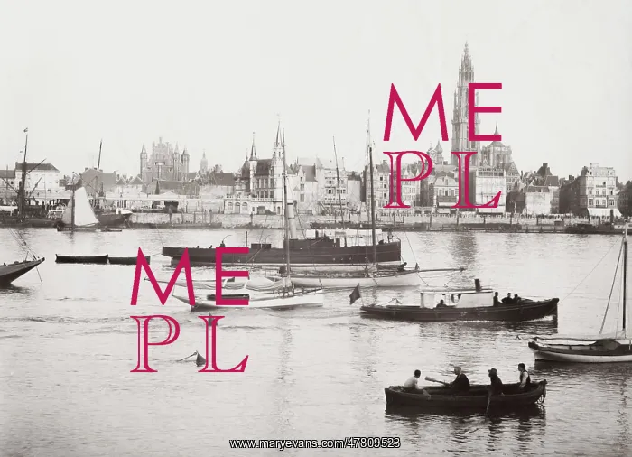 : Anvers, Antwerp, Belgium, the city from the river : Anvers, Antwerp, Belgium, the city from the river