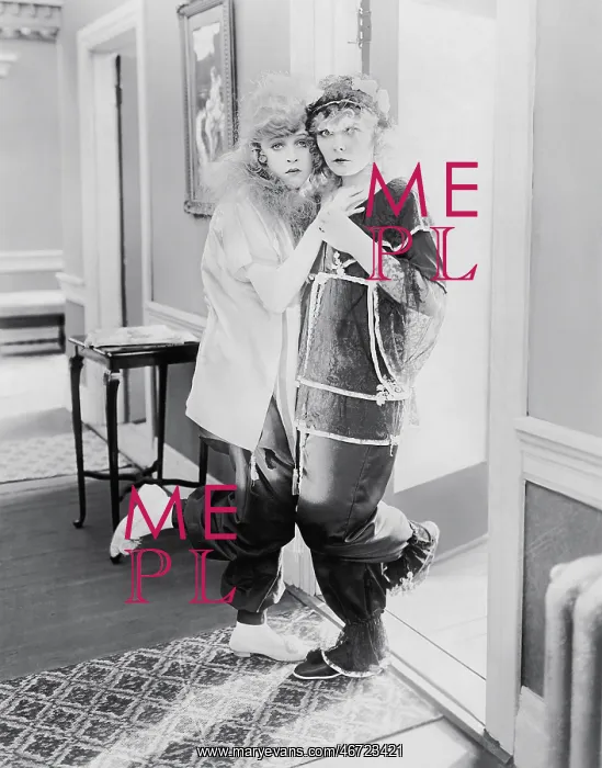 : Anxious women in costume : Anxious women in costume