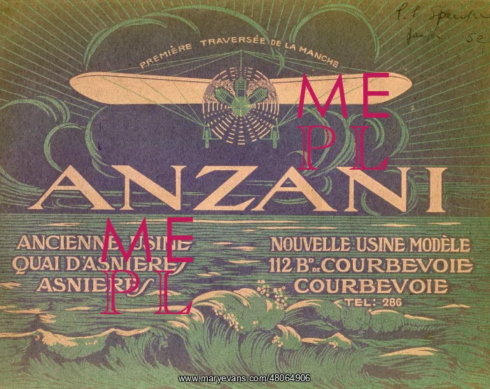 : Anzani brochure cover circa 1911 : Anzani brochure cover circa 1911