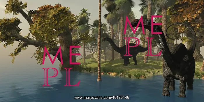: Two Apatosaurus dinosaurs visit an island in prehistoric ? : Two Apatosaurus dinosaurs visit an island in prehistoric ?