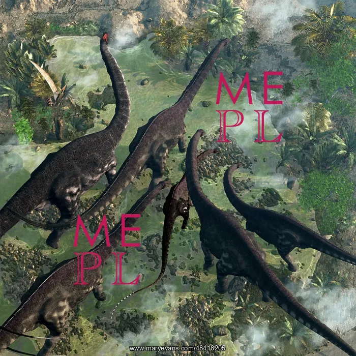 : A few Apatosaurus join the moving herd : A few Apatosaurus join the moving herd